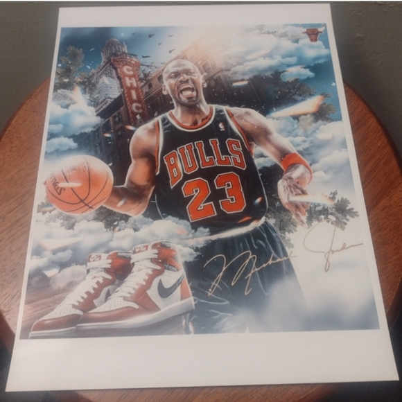 MICHAEL JORDAN CHICAGO BULLS ULTRA PREMIUM GLOSSY 8.5x11 OLD SCHOOL 7 POSTER SET - Picture 7 of 7
